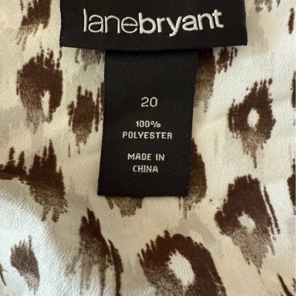 Lane Bryant V Neck Flutter Sleeve Animal Print Blouse - Picture 7 of 9